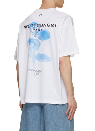 Back View - Click To Enlarge - WOOYOUNGMI - Jellyfish Print Cotton T-Shirt