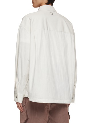 Back View - Click To Enlarge - WOOYOUNGMI - Crinkled Zip Up Shirt Jacket