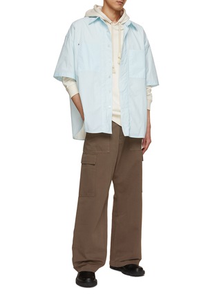 Figure View - Click To Enlarge - WOOYOUNGMI - Elasticated Sides Relaxed Fit Shirt