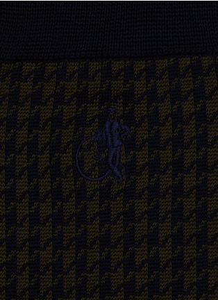 Detail View - Click To Enlarge - LONDON SOCK COMPANY - Jermyn St. Houndstooth Mid-Calf Socks