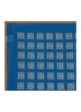 Main View - Click To Enlarge - STEFANOBIGI MILANO - Geometric Print Wool Pocket Square