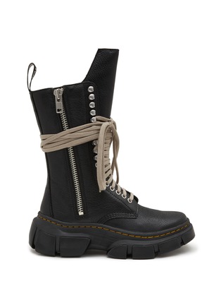 Main View - Click To Enlarge - RICK OWENS  - x Dr. Martens 1918 DMXL Leather Calf Length Boots