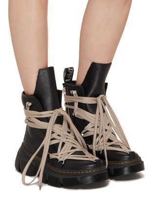 Figure View - Click To Enlarge - RICK OWENS  - x Dr. Martens 1460 Leather Mega Lace Boots