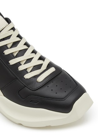 Detail View - Click To Enlarge - RICK OWENS  - Grained Leather High-top Sneakers