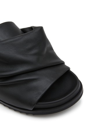 Detail View - Click To Enlarge - RICK OWENS  - Mobius Granola Leather Sandals