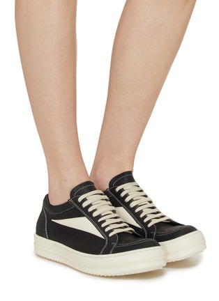 Figure View - Click To Enlarge - RICK OWENS  - Vintage Leather Low-top Sneakers