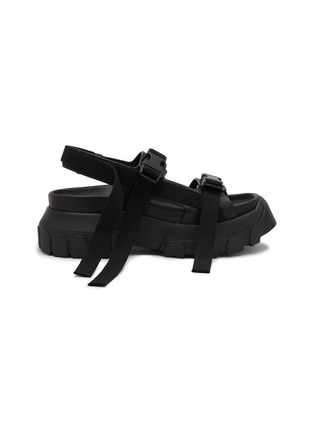 Main View - Click To Enlarge - RICK OWENS  - Tractor Platform Leather Sandals