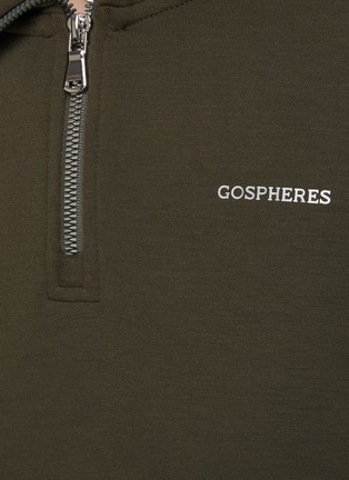  - GOSPHERES - Large Collar Half Zip Sweatshirt