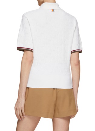 Back View - Click To Enlarge - SOUTHCAPE - Jacquard Logo Polo Shirt