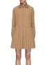 Main View - Click To Enlarge - SOUTHCAPE - Pleated Long Sleeve Hooded Dress
