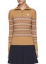 Main View - Click To Enlarge - SOUTHCAPE - Jacquard Stripe Knit Jumper