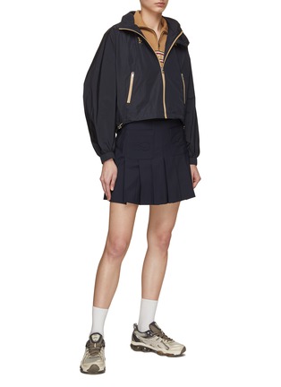 Figure View - Click To Enlarge - SOUTHCAPE - Hooded Cropped Windbreaker Jacket