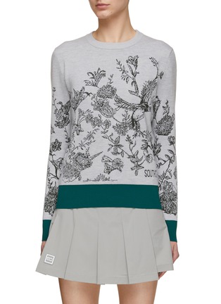 Main View - Click To Enlarge - SOUTHCAPE - Floral Jacquard Sweater