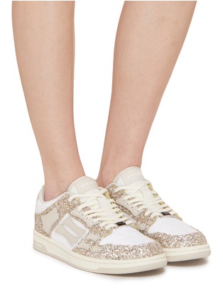 Figure View - Click To Enlarge - AMIRI - Skel Top Glitter Sneakers