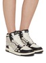 Figure View - Click To Enlarge - AMIRI - Skel High Top Lace Up Leather Sneakers