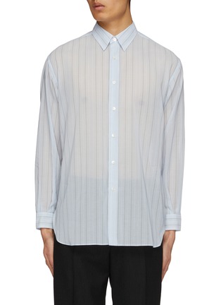 Main View - Click To Enlarge - AURALEE - Organdy Stripe Button Up Shirt