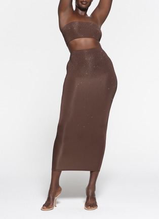 Detail View - Click To Enlarge - SKIMS - x Swarovski Jelly Sheer Tube Skirt