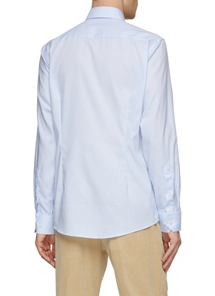 Back View - Click To Enlarge - ETON  - Nailhead Twill Cotton Shirt