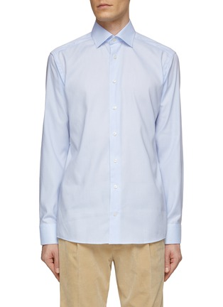 Main View - Click To Enlarge - ETON  - Nailhead Twill Cotton Shirt