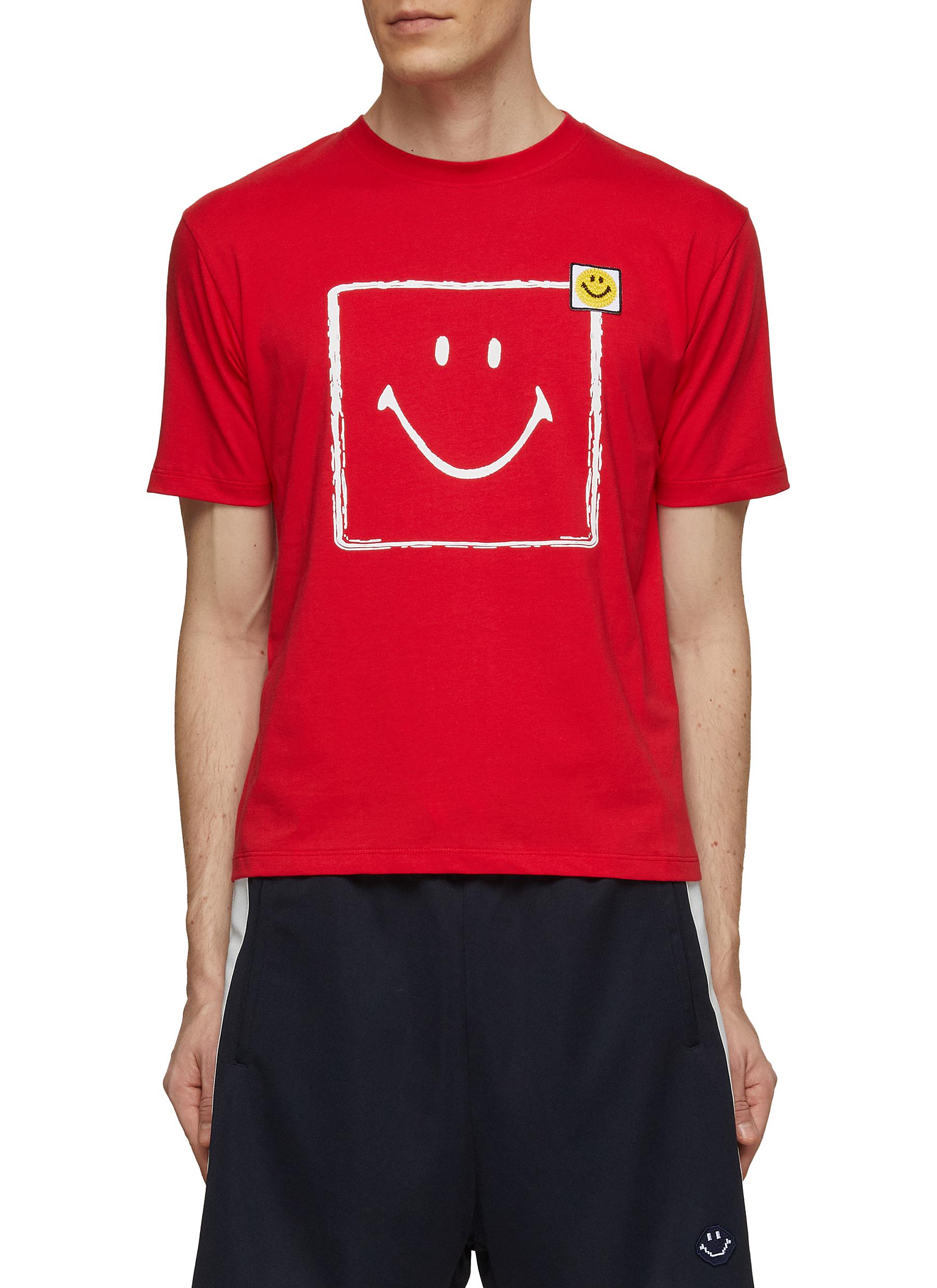 JOSHUA'S Square Smiley Face T-Shirt