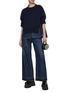 Figure View - Click To Enlarge - SACAI - Wide Leg Belted Denim Jeans