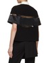 Back View - Click To Enlarge - SACAI - Contrast Collar Sheer Panel Rugby Top