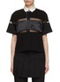 Main View - Click To Enlarge - SACAI - Contrast Collar Sheer Panel Rugby Top