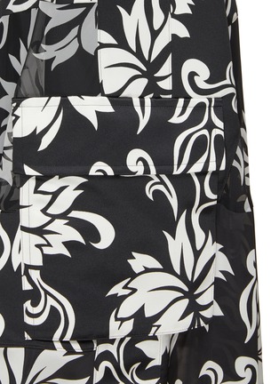 - SACAI - Hibiscus Asymmetrical Sheer Panel Maxi Skirt