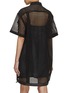 Back View - Click To Enlarge - SACAI - Two Pocket Lace Shirt Dress