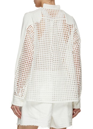 Back View - Click To Enlarge - SACAI - Lace Back Chunky Knit Cardigan