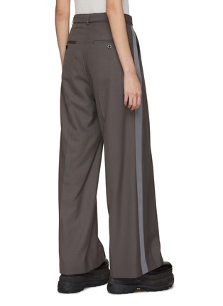 Back View - Click To Enlarge - SACAI - Wide Leg Suiting Pants With Belt