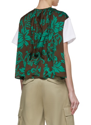 Back View - Click To Enlarge - SACAI - Hibiscus Print Back T-Shirt