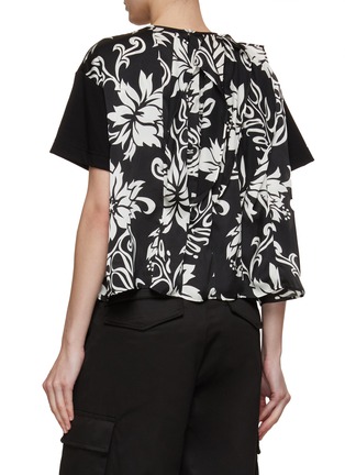 Back View - Click To Enlarge - SACAI - Hibiscus Print Back T-Shirt