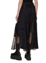 SACAI | Sheer Panelled Chalk Stripe Maxi Skirt | Women | Lane Crawford