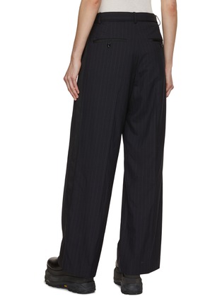 Back View - Click To Enlarge - SACAI - Chalk Stripe Wide Leg Tailored Pants