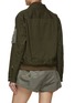 Back View - Click To Enlarge - SACAI - Nylon Zip Pocket Sleeve Denim Jacket