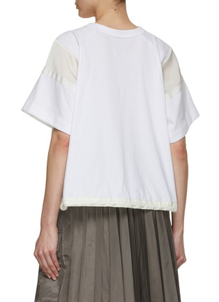 Back View - Click To Enlarge - SACAI - Satin Panelled T-Shirt
