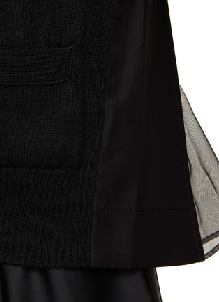  - SACAI - Hybrid Pleated Back Knit Cardigan