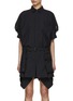 Main View - Click To Enlarge - SACAI - Pinstripe Asymmetrical Hem Shirt Dress