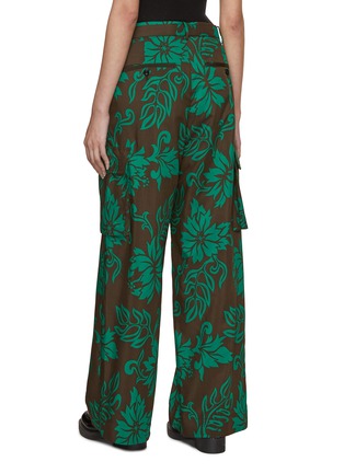 Back View - Click To Enlarge - SACAI - Hibiscus Wide Leg Cargo Pants
