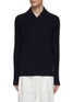 Main View - Click To Enlarge - DREYDEN - Zig Zag Collar V-Neck Ribbed Sweater