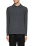 Main View - Click To Enlarge - DREYDEN - Long Sleeve Ribbed Polo Sweater