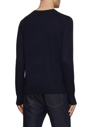 Back View - Click To Enlarge - DREYDEN - Ribbed Collar Cashmere Sweater