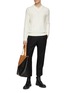 Figure View - Click To Enlarge - DREYDEN - V-Nec Chunky Cable Sweater