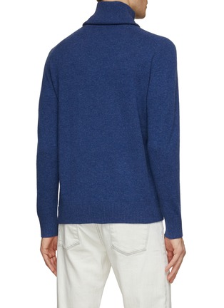Back View - Click To Enlarge - DREYDEN - Turtleneck Jersey Stitch Sweater