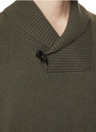  - DREYDEN - Shawl Collar Toggle End Sweater
