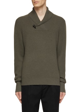 Main View - Click To Enlarge - DREYDEN - Shawl Collar Toggle End Sweater