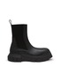Main View - Click To Enlarge - RICK OWENS  - Beatle Bozo Tractor Lug-sole Leather Ankle Boots