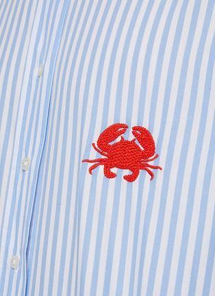  - JOSHUA’S - Crab Embroidered Stripe Shirt