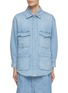 Main View - Click To Enlarge - JOSHUA’S - Large Pocket Smiley Embroidered Denim Jacket